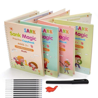Magic Practice Copybook (4 Book + 1 Pen + 10 Refill)